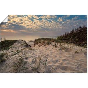 Artland Artprint Strand aan kust van de Oostzee Graal Müritz als artprint van aluminium, artprint op linnen, muursticker of poster in verschillende maten