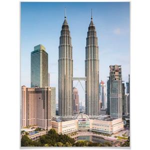 Wall-Art Poster "Petronas Towers Kuala Lumpur", Gebäude, (1 St.), Poster, Wandbild, Bild, Wandposter