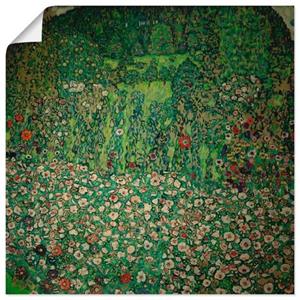 Artland Artprint Tuinlandschap met heuvel (tuinlandschap) als artprint op linnen, muursticker of poster in verschillende maten