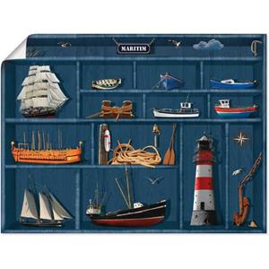 Artland Artprint De maritieme letterkast als artprint op linnen, muursticker of poster in verschillende maten