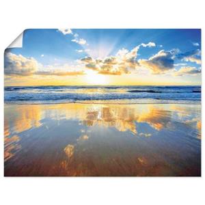 Artland Artprint Zonsopkomst boven de oceaan als artprint van aluminium, artprint op linnen, muursticker of poster in verschillende maten