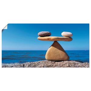 Artland Artprint Evenwicht - stenen zee als artprint van aluminium, artprint op linnen, muursticker of poster in verschillende maten