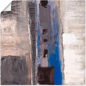 Artland Artprint Blauw/zilverkleur Abstract II als artprint van aluminium, artprint op linnen, muursticker of poster in verschillende maten