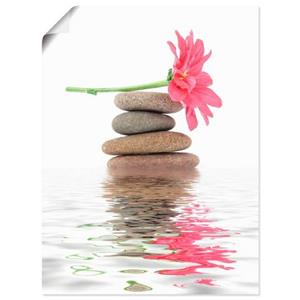 Artland Artprint Zen Spa stenen met bloemen I als artprint van aluminium, artprint op linnen, muursticker of poster in verschillende maten