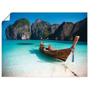 Artland Artprint Maya Bay, Koh Phi Phi Leh, Thailand als artprint van aluminium, artprint op linnen, muursticker of poster in verschillende maten