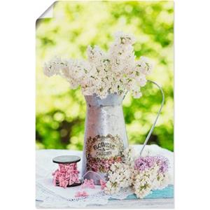 Artland Artprint Lila en shabby chic stilleven als artprint van aluminium, artprint op linnen, muursticker of poster in verschillende maten