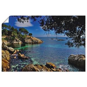 Artland Artprint Baai aan de Costa Brava als artprint van aluminium, artprint op linnen, muursticker of poster in verschillende maten
