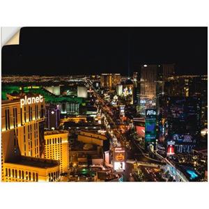 Artland Artprint Las Vegas 's nachts als artprint op linnen, muursticker of poster in verschillende maten