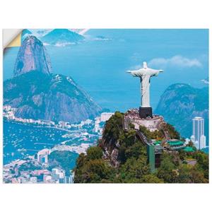 Artland Artprint Rio de Janeiro met Christus als artprint van aluminium, artprint op linnen, muursticker of poster in verschillende maten