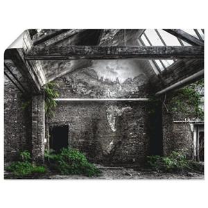 Artland Artprint Lost Place - oude fabriek als artprint van aluminium, artprint op linnen, muursticker of poster in verschillende maten
