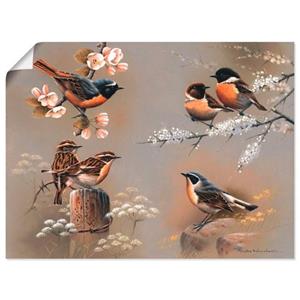 Artland Artprint Vogel compositie als artprint op linnen, muursticker of poster in verschillende maten