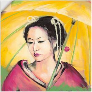 Artland Artprint Geisha als artprint van aluminium, artprint op linnen, muursticker of poster in verschillende maten