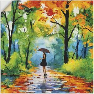 Artland Artprint Herfstige wandeling in het park als artprint van aluminium, artprint op linnen, muursticker of poster in verschillende maten