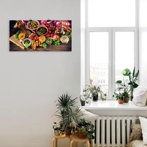 Artland Artprint Italiaans mediterraan eten als artprint van aluminium, artprint op linnen, muursticker of poster in verschillende maten