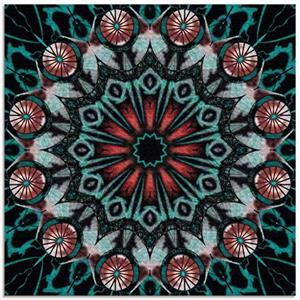 Artland Print op glas Mandala bescherming van de krijger in verschillende maten