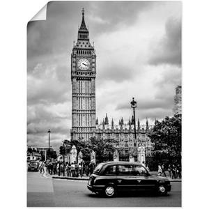 Artland Artprint Londen Taxi en Big Ben als artprint van aluminium, artprint op linnen, muursticker of poster in verschillende maten