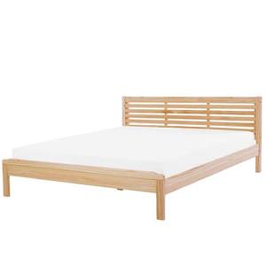 Beliani CARNAC Bed Lichte houtkleur 180x200