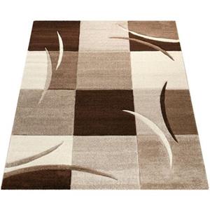 Paco Home Teppich "Diamond 665", rechteckig, Karo Muster, 3D-Design, auch als Läufer, Wohnzimmer, Schlafzimmer