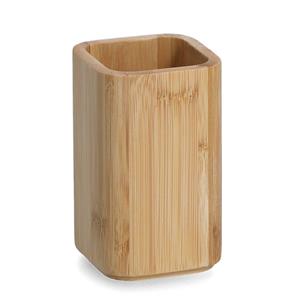 Zeller Tandenborstelhouder - bamboe hout - 7 x 11 cm - Tandenborstelhouders