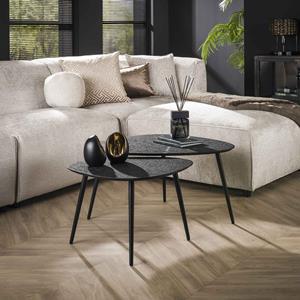 LifestyleFurn Salontafel Thedore Set van 2 stuks - Zwart