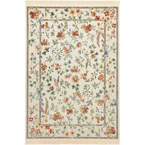 NOURISTAN Vloerkleed Orient Flowers Met bloemmotief, zijde-look, oriënt-design, afgehecht, robuust