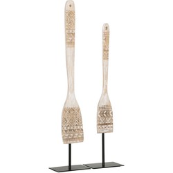 MUST Living Tribal Spoon whitewash, set of 2,41x12x8 cm / 56x12x8 cm