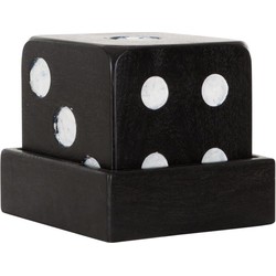 MUST Living Dice Black,15x15x15 cm, teakwood black