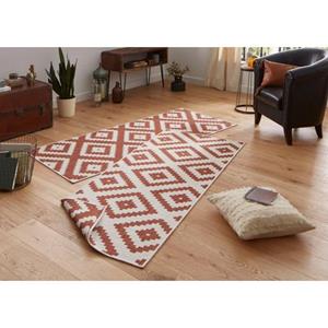 NORTHRUGS Loper Malta tweezijdig te gebruiken kleed In- en outdoor, geruit design, robuust, gemakkelijk in onderhoud, platweefsel