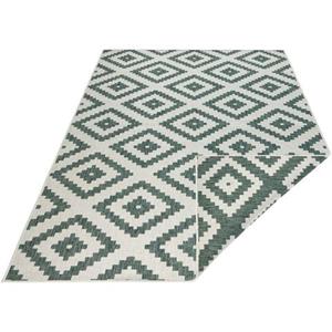 NORTHRUGS Vloerkleed Malta tweezijdig te gebruiken kleed In- en outdoor, geruit design, robuust, gemakkelijk in onderhoud, platweefsel