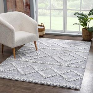 Carpet City Hoogpolig vloerkleed Focus Boho-vloerkleed, bijzonder zacht, ruitdessin, 3D-effect