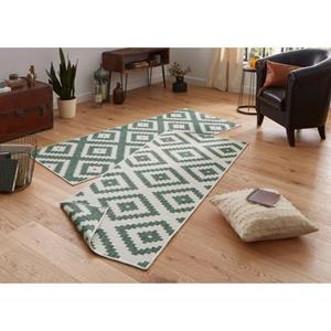 NORTHRUGS Loper Malta tweezijdig te gebruiken kleed In- en outdoor, geruit design, robuust, gemakkelijk in onderhoud, platweefsel