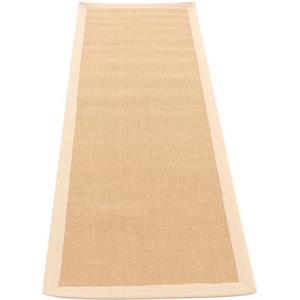 carpetfine Loper Sisal met gekleurd randdessin, antislip achterzijde