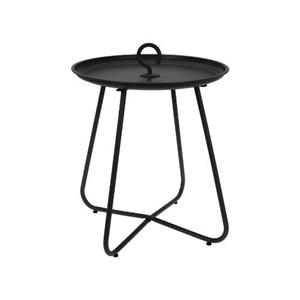 Xenos Bijzettafel antraciet - metaal - ø40x46 cm