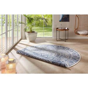 freundin Home Collection Teppich "Lilja", rund, In-und Outdoor geeignet, Mandala, Pflegeleicht, Flachgewebe, Wendbar