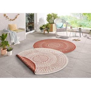 NORTHRUGS Teppich "Porto Wendeteppich", rund, In-und Outdoor geeignet, Robust, Pflegeleicht, Flachgewebe