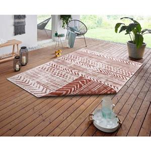 NORTHRUGS Teppich "BIRI Wendeteppich", rechteckig, In- und Outdoor geeignet, im Boho Stil, Flachgewebe