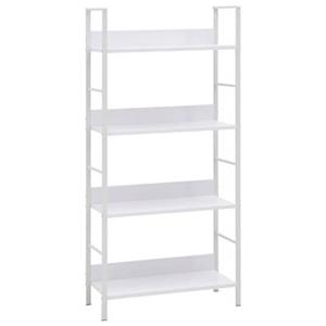 VidaXL Boekenkast met 4 schappen 60x27,6x124,5 cm spaanplaat wit