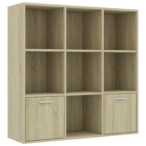 VidaXL Boekenkast 98x30x98 cm spaanplaat sonoma eikenkleurig
