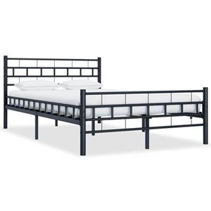 VidaXL Bedframe staal zwart 120x200 cm