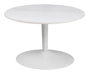 Bendt Ronde Salontafel Tempest Keramiek met marmerprint, 60cm - Wit