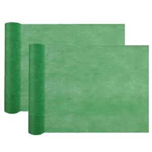 Santex Tafelloper op rol - 2x - donkergroen - 30 cm x 10 m - non woven polyester -