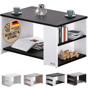 Casaria Salontafel Santa Cruz Wit/Zwart 90x59x47cm