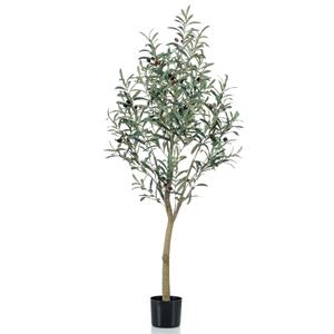 VidaXL Kunstplant in kunststof pot olijfboom 140 cm