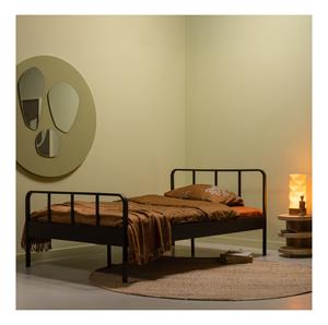 WOOOD Bed Mees Staal, 120 x 200cm - Zwart