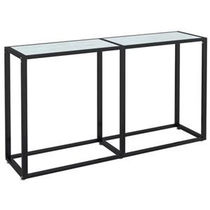 VidaXL Wandtafel 140x35x75,5 cm gehard glas witmarmerkleurig