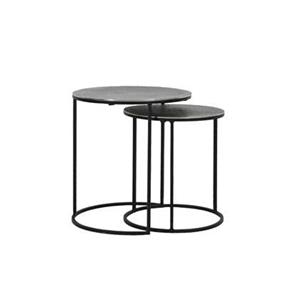 Light & Living  Bijzettafel RENGO Set van 2 - 49x49x52cm - Grijs