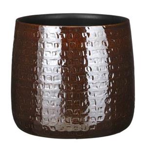 Mica Decorations Plantenpot|bloempot - Keramiek donker bruin - D28 en