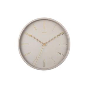 Karlsson  Wall clock Belle Numbers metal warm grey