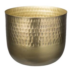 Xenos Plantenpot relief - goud - 25x25x21 cm