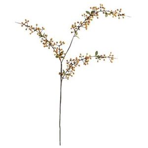 Leen Bakker Kunstbloem Berry Spray - Oker - 105 cm